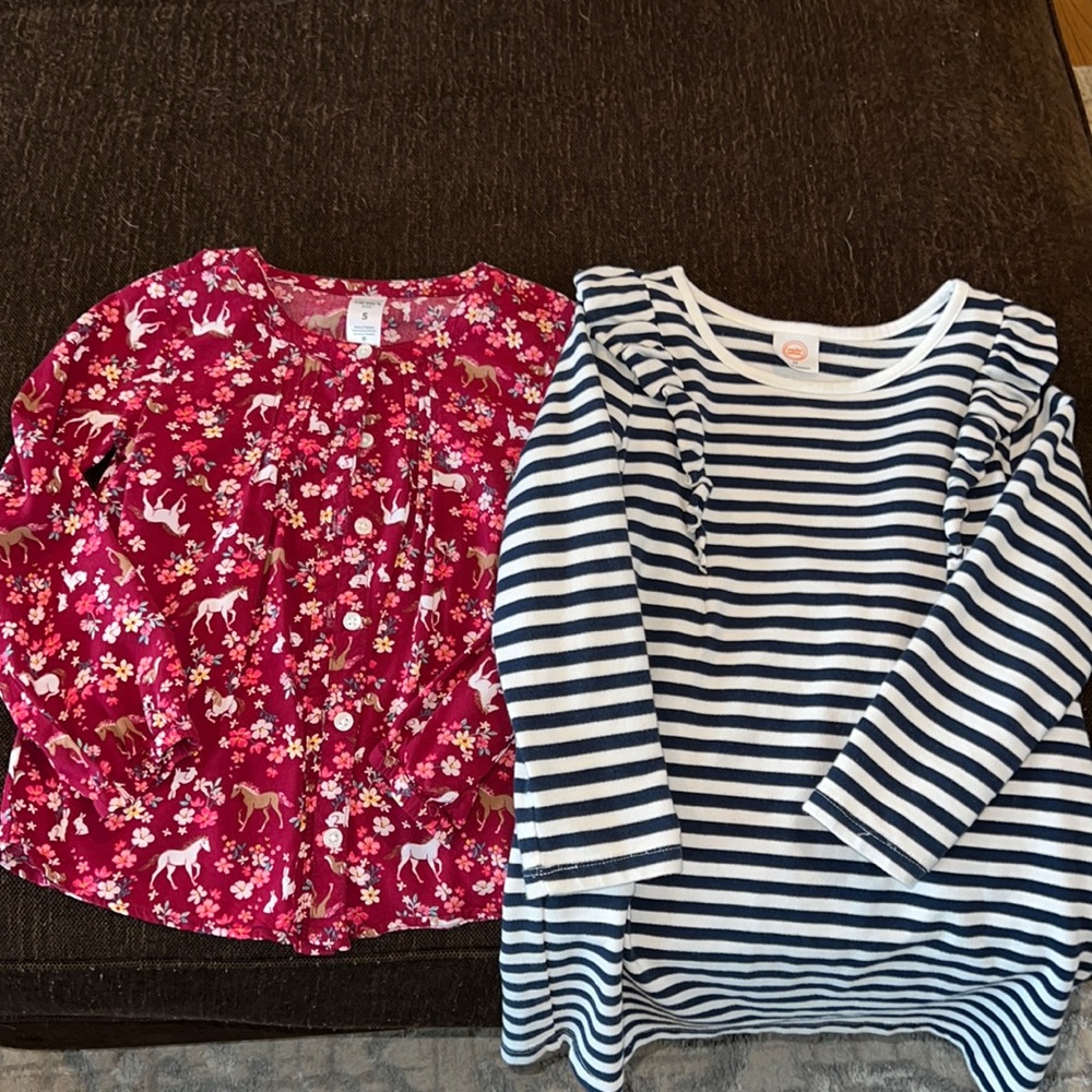 LOT size 5 girls shirts.